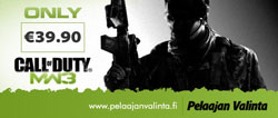 Call of Duty MW3 Pelaajan Valinta -verkkokaupassa
